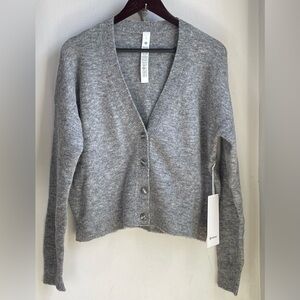 Lululemon Alpaca Wool-BlendCardigan Sweater Heathered Grey